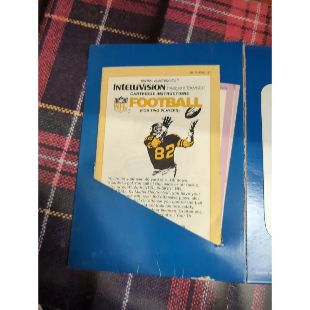 INTELLIVISION NFL FOOTBALL With Box, Manual, Keypad Insert, And More